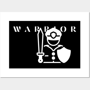 Warrior Cop with Sword and Shield Posters and Art